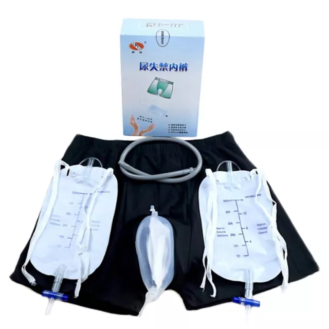 Upgrade incontinence male urine leg bag silicone urine collector with tube A-$6