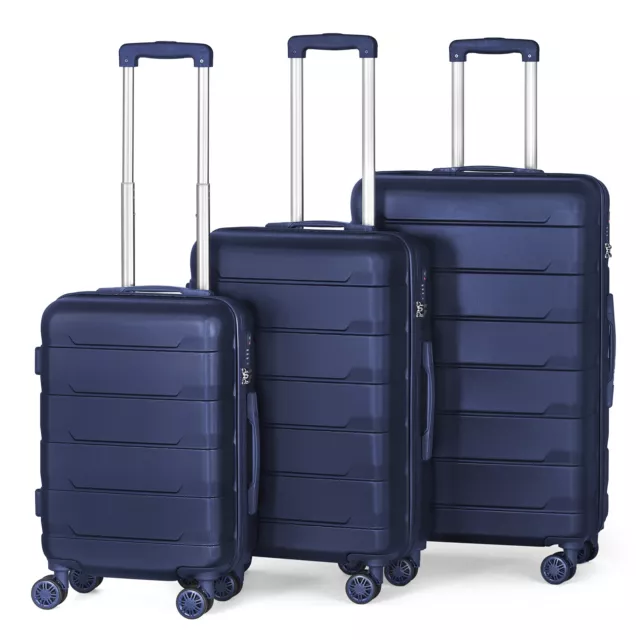 3 PCS Hardshell Trolley Spinner Suitcase Travel Luggage Set 20/24/28" w/TSA Lock