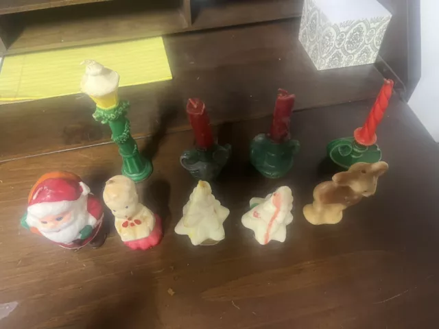 Lot Of 9 Christmas Candles