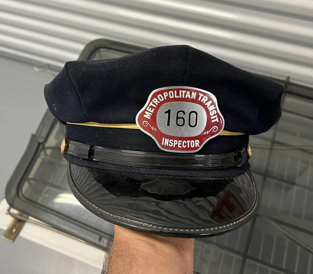 Boston MBTA MTA subway trolley motorman cap uniform hat badge