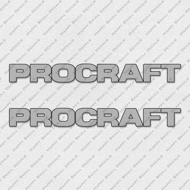 PRO CRAFT LOGO SILVER DECALS STICKERS Set of 2 31.25" LONG