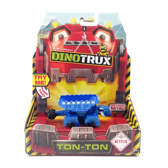 Mattel Dinotrux Ton-Ton Blue Dump Truck Diecast Dreamworks Toy Kids Gift Loose #