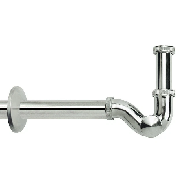 GOPLAST Sifone a s in abs cromato da 1 1/4 s/piletta