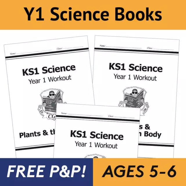 Year 1 Science Workbooks Books Bundle Ages 5-6 with Answers - CGP NEW