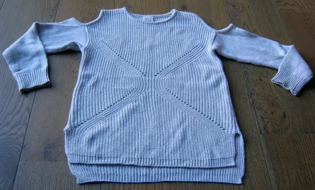 Seed Teen Girls Cotton Blend Silver Jumper  Sz 10