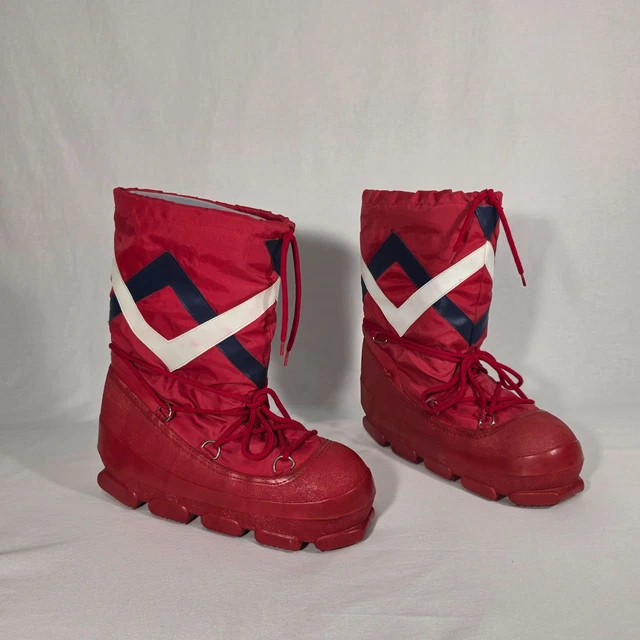 VINTAGE 70'S KOREA Red/White/Blue Iconic Snow Moon Boots UNISEX Men's ...