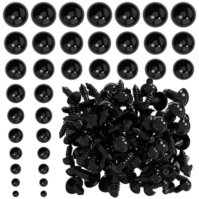 100Pcs Plastic Safety Eyes For Teddy Bear Doll Toy Animal Craft DIY Kit 5-20mm 2