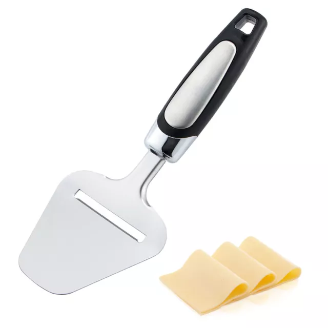 Butter Slicer Cutter Stainless Steel Cheese Cutter Multipurpose Cheese Slicer Ergonomic Handle,Cheese Slicer Food Cutter For Fruit, Egg, Baking, Kitchen Slicing Tool(Silver,Size:7.68x2.56x0.79inch