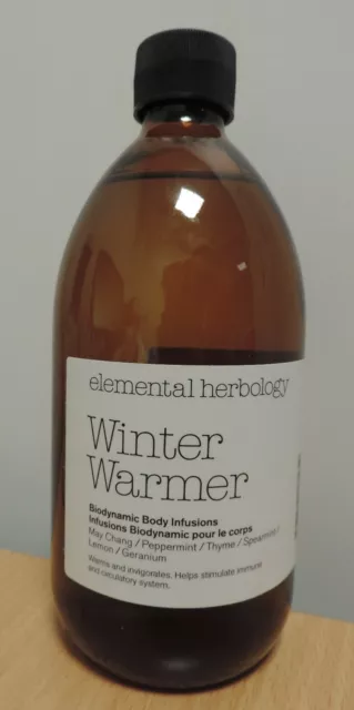 Elemental Herbology Winter Warmer Biodynamic Body Infusion Massage Oil 490 ml