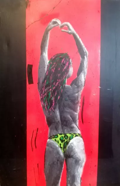 "back" by ReBella DeLucca 100cm x 80cm Acryl auf Leinwand Gemälde Porträt