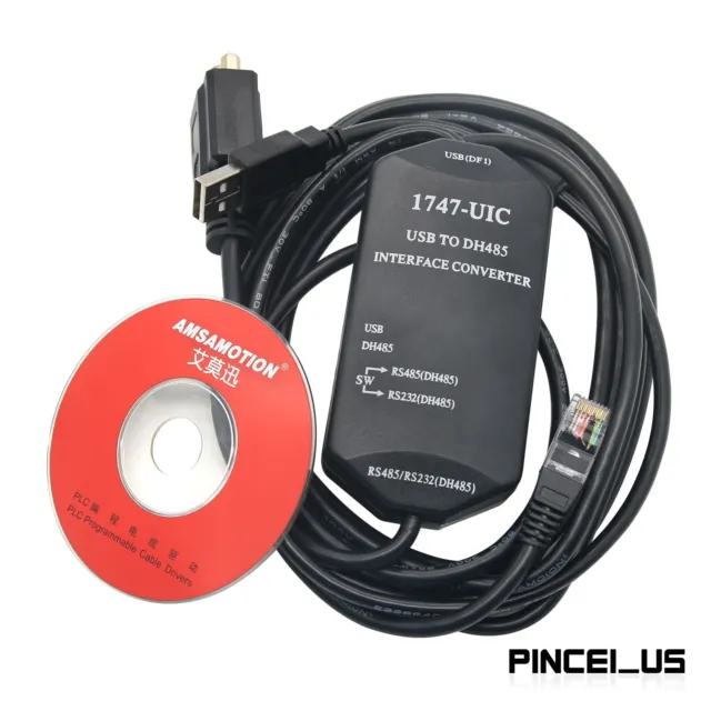 USB 1747-UIC PLC Cable for Allen Bradley USB to DH485-USB to 1747-PIC SLC500 pe6