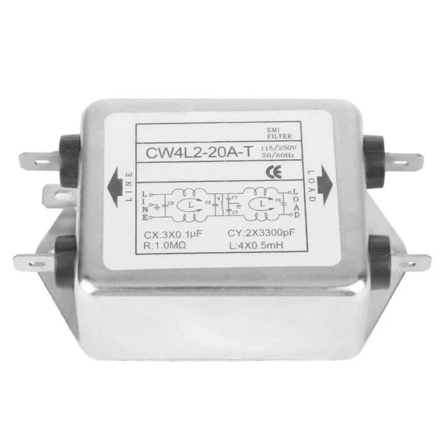 Connettore filtro EMI 20A 115V/250V per alimentatori 50/60Hz