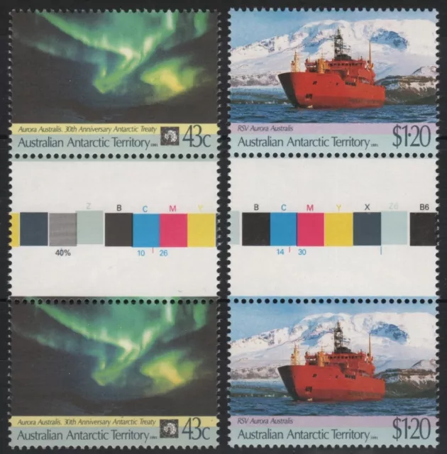 AAT / Austral. Antarktis 1991 - Mi-Nr. 88-89 ** - MNH - Gutter - Schiffe / Ships