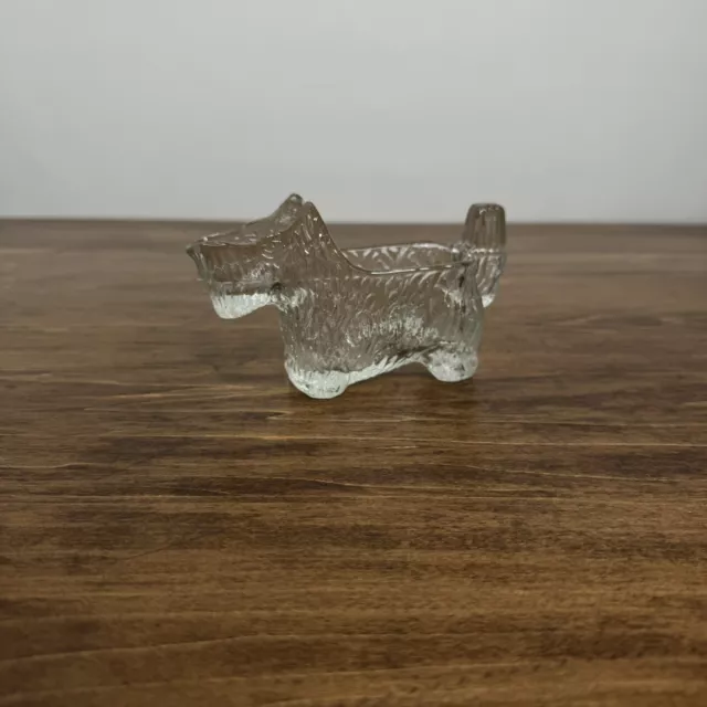 Vintage Scottish Terrier Scottie Dog Figural Clear Glass Creamer