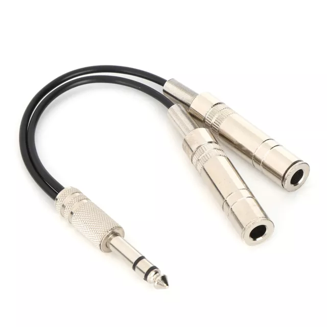 (0.2m)Male To 2 Female Wire 6.35 Mm Male To Dual 6.35 Mm Female Cable