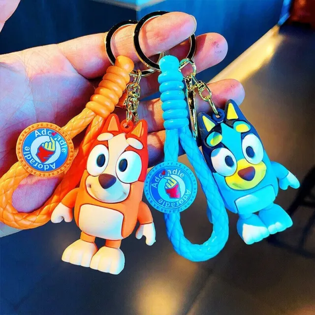 Bluey Bingo  Keyring Bag Charm Keychain Cartoon Kids Bag Pendant Key Ring New UK