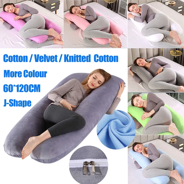 Pregnancy Velvet Pillow Maternity Belly Contoured Body U Shape Extra Large Cover