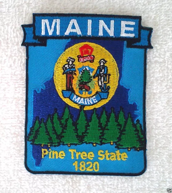 MAINE STATE MAP (3-1/2") Biker Patch PM6720-2 EE 2