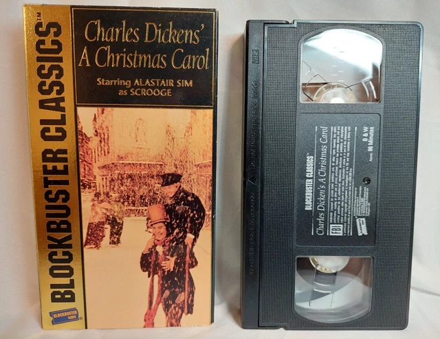 A CHRISTMAS CAROL 1951 Charles Dickens Alastair Sim Blockbuster Classic VHS $2.20 - PicClick