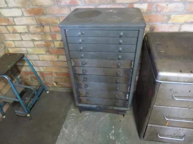 Engineers Industrial metal 10 drawer storage cabinet