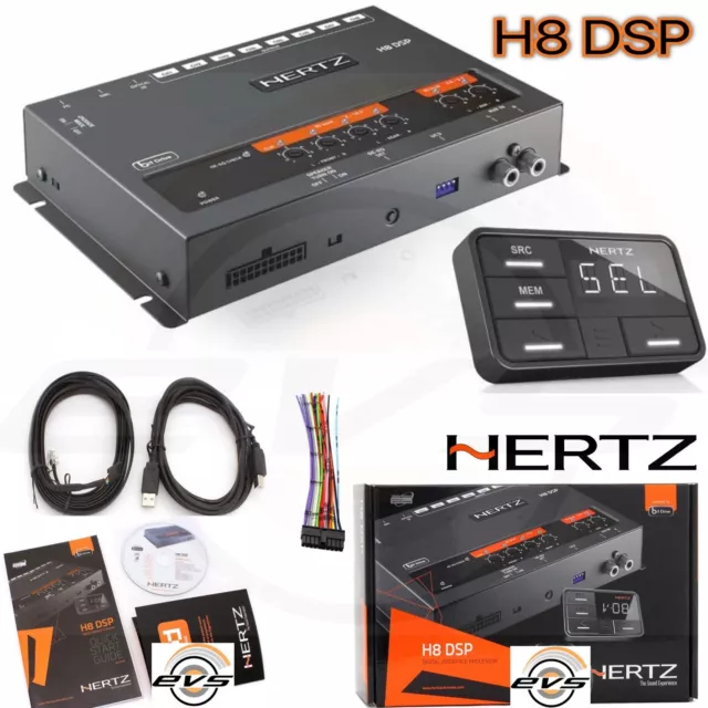Hertz H8 DSP Processore Car Audio Digitale 8 Canali + Telecomando DRC HE