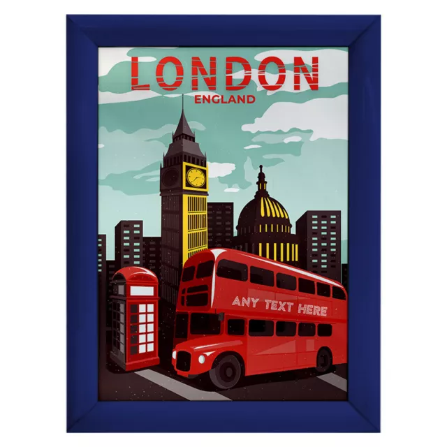 Personalisierte London City Skizze - A4 Metallschilddruck - Rahmenoptionen verfügbar 8