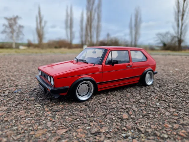 1:18 VW Golf 1 GTI Pirelli Tiefer Tuning mit 15 Zoll Pirelli Echt Alu Felgen