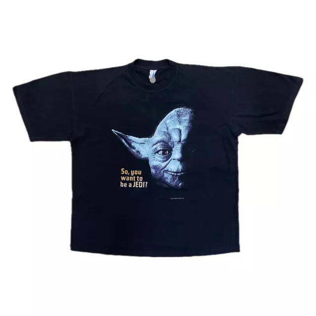 1996 Star Wars Yoda ‘So, You Want to be a Jedi?’ Vintage T-Shirt. Size XL. SciFi