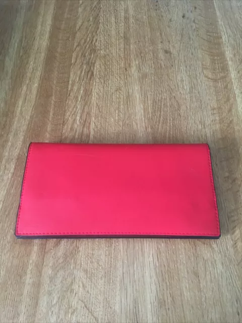 Genuine ESTÉE LAUDER Wallet Make Up Case Travel Purse With Magnetic Closure Red