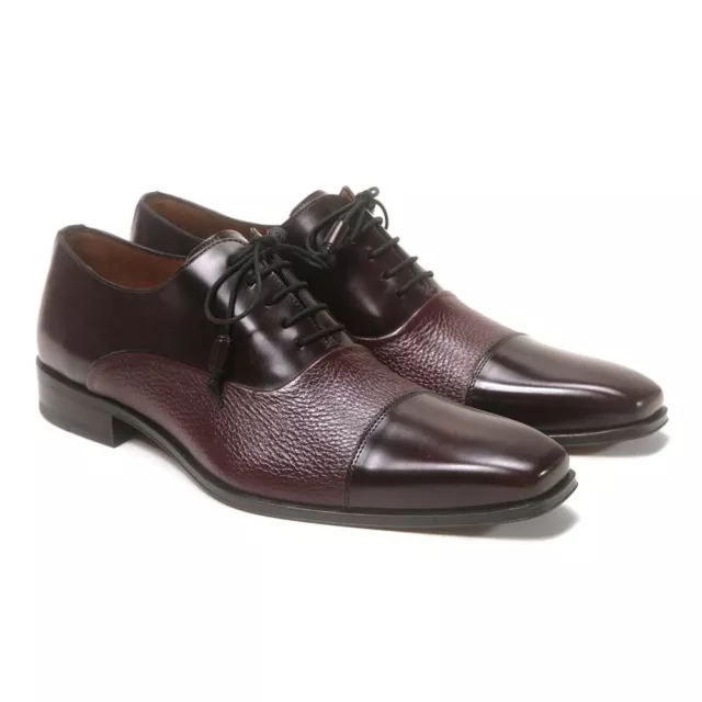 Mezlan Hommes Bordeaux Cerf Peau Casquette Orteil Oxford Chaussures (11, M)