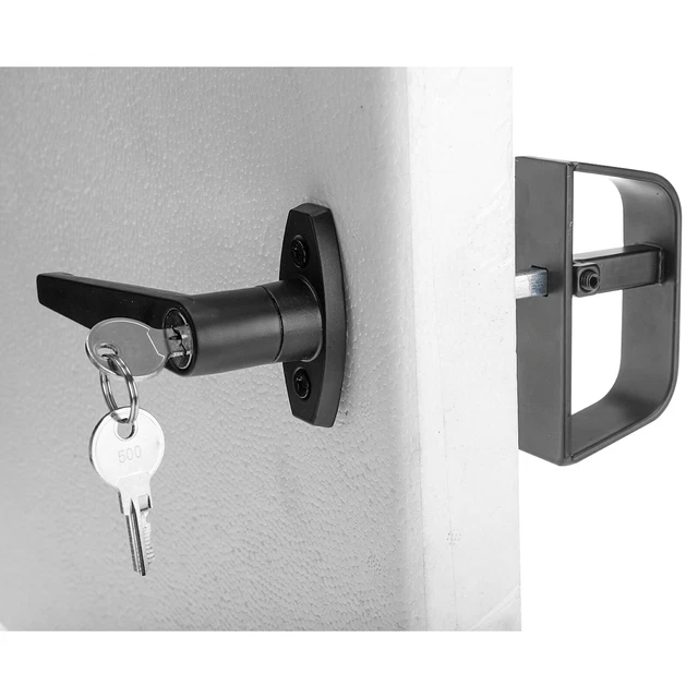 Shed Door Latch L-Handle Lock Kit w/ 2 Keys,4-1/2" Stem Shed Lock Barn Door Lock