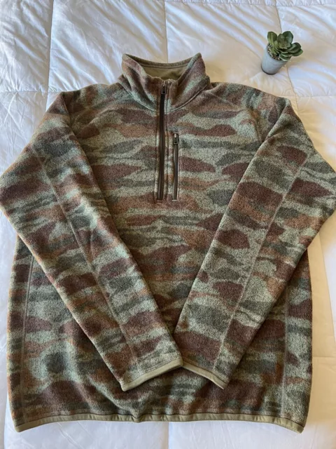 Men’s Patagonia Better Sweater 1/4 Zip Jacket Size L Bear Witness Camo EUC *read
