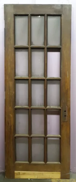 30x84"x2" Antique Vintage Old Wood Wooden Exterior French Door Window Wavy Glass 2