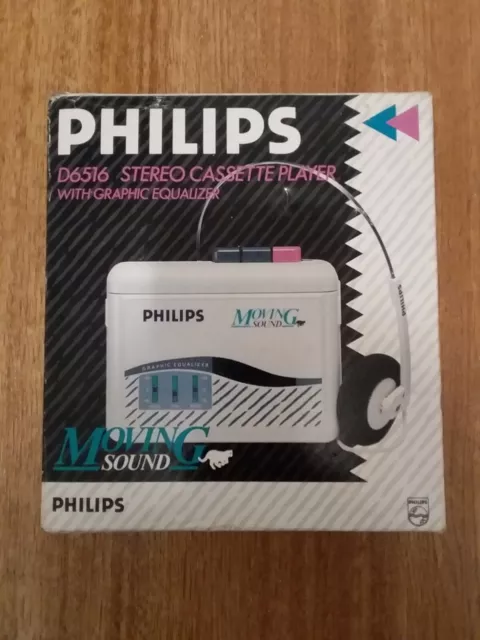 Vintage Philips Moving Sound D6516 cassette player walkman 1980s