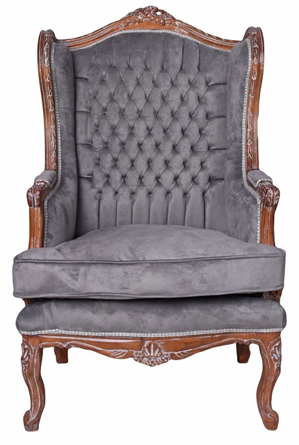Fauteuil rembourré avec accoudoirs Fauteuil d'entrée Chaise en bois