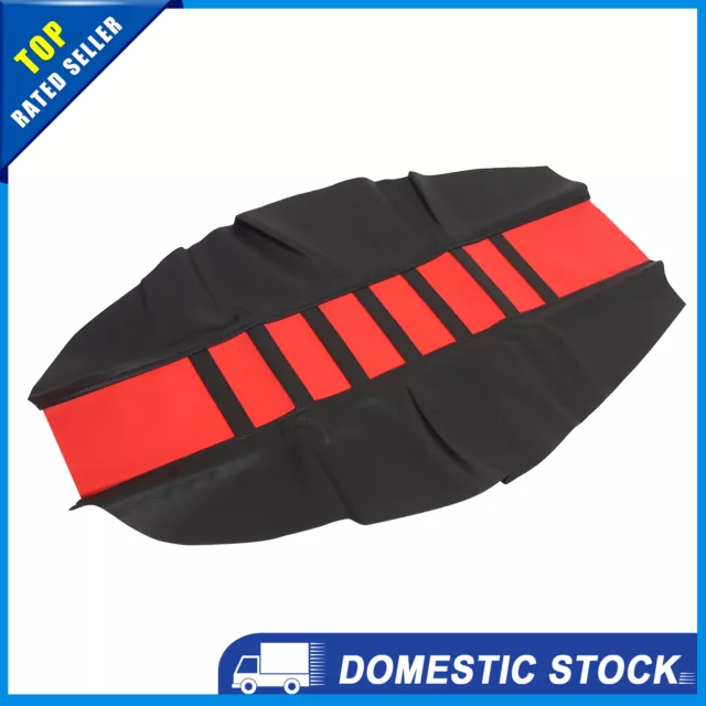 Universal Stück 1 Anti Rutsch Motorrad Dirt Bike Sitzbezug Kissen Rot Schwarz