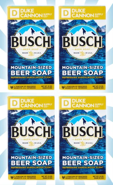 4 Duke Cannon Supply Co. Busch Beer Mountain-Sized Big Bar Soap LIMITED ED 10 OZ