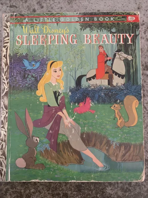 Vintage 1957 Walt Disneys Sleeping Beauty Little Golden Book Childrens Free Ship