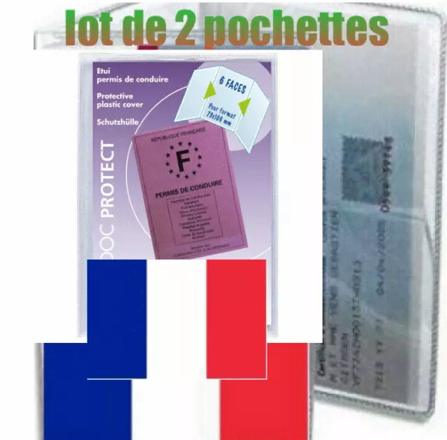 Étui Permis de Conduire Français Ancien modele Housse Pochette Protection  PVC
