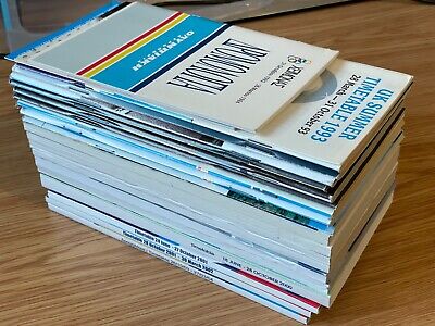 Lot of 22 different OLYMPIC AIRWAYS timetables 1990-2004 timetable schedule
