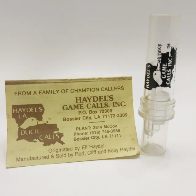 Haydel's Duck Call W-81 Wood Duck Squealer Lightweight Plastic with Instructions