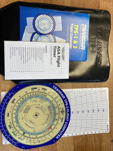 TRANSAIR TPS -2 Professional Pilot Flight Computer ATPL exam Exams £15. ...