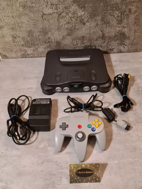 Nintendo 64 N64 Konsole Console Schwarz Black + Controller + Kabel