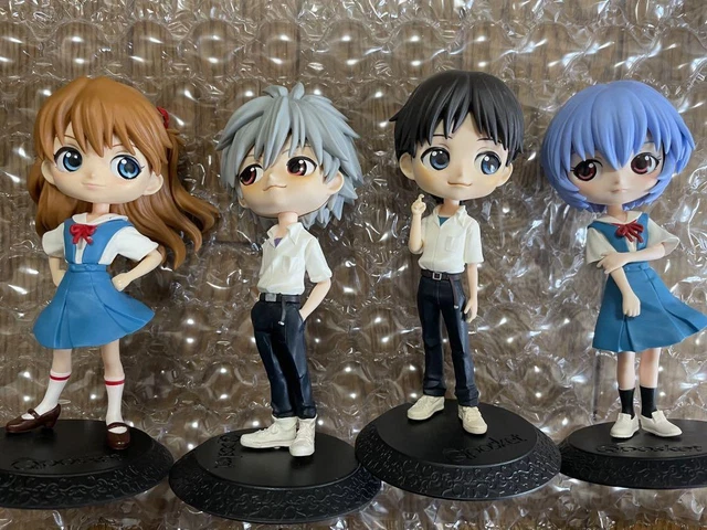 Evangelion figure lot of 4 Qposket uniform Aska Shinji Rei Anume Character Goods