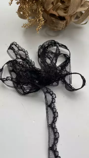 42m/14m Nichtelastisch Encaje Cenefa Negro 1cm Teenager Vestido