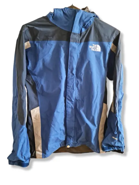 The North Face Hyvent Anorak Rain Coat Men's Small Size Blue Full Zip
