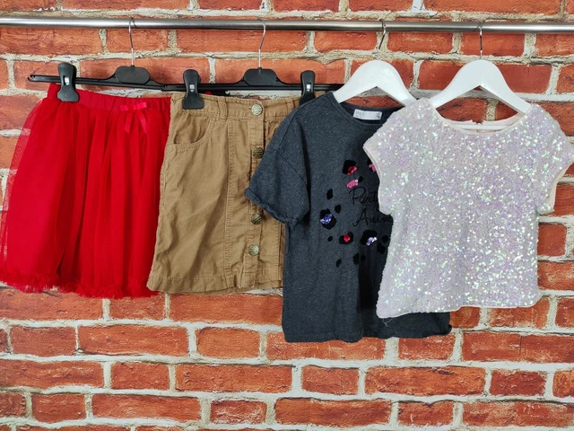 Girls Bundle Age 8-9 Years Next M&S H~&M Skirt Top T-Shirt Sequin Party 134Cm