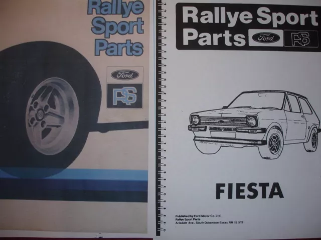 ford RS rallye sports parts catalogue cd rom fiesta,escort,capri,cortina