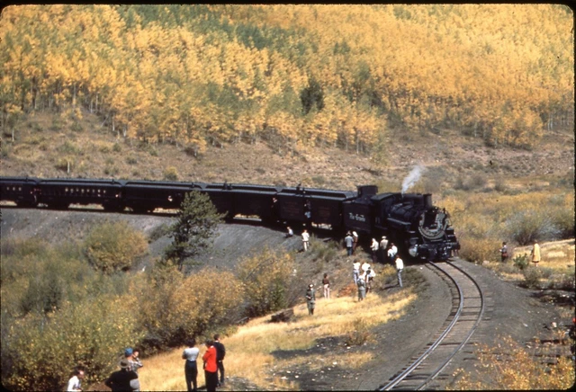 D&RGW Rio Grande 494 Chester, CO 1948 duplicate slide
