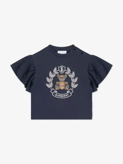 NWT 100% AUTH Burberry Baby Girl's Alexas Graphic Logo Crest T-Shirt Sz 6M $190